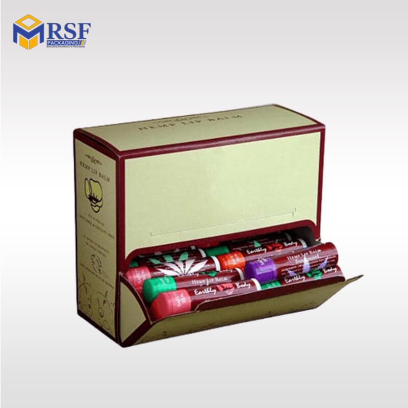 Custom printed lip balm packaging boxes wholesale